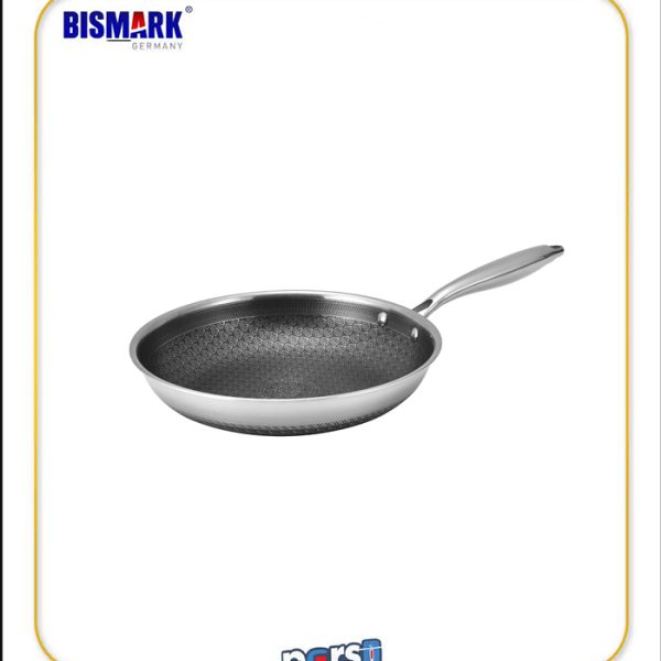 ماهی تابه استیل هیبرید کف لیزری 26 سانت بیسمارک مدل BM625